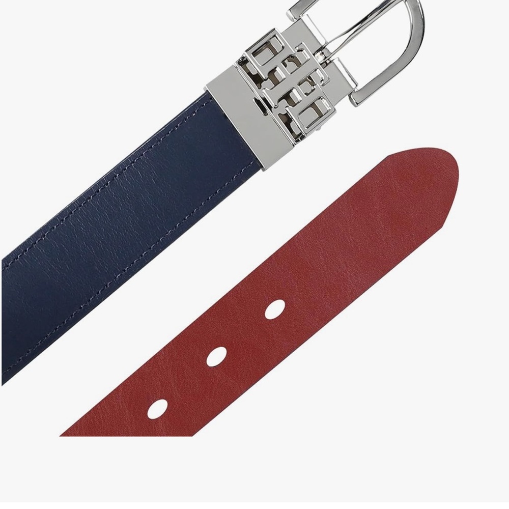 Tommy Hilfiger Navy and Red Belt